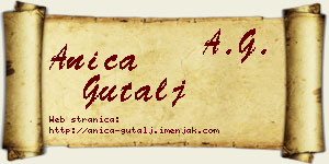 Anica Gutalj vizit kartica